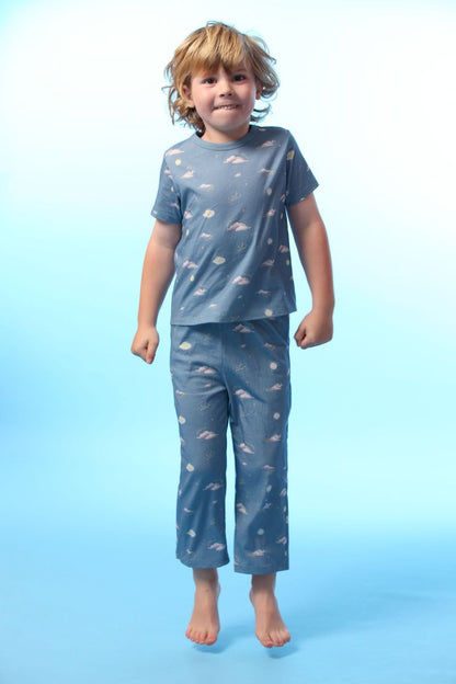 Coming Soon | Blara Organic House | Neck Pajama Set | Sunset Glow