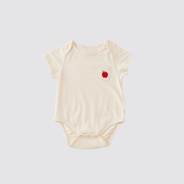 Coming Soon | Blara Organic House | Short Sleeve Bodysuit | Apple Appliqué