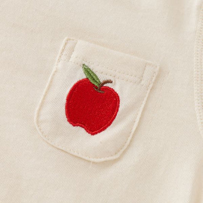 Coming Soon | Blara Organic House | Short Sleeve Bodysuit | Apple Appliqué