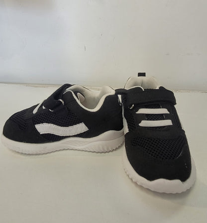 Lightweight EVA sneakers for kids in black, featuring a stylish mesh design, perfect for active children.