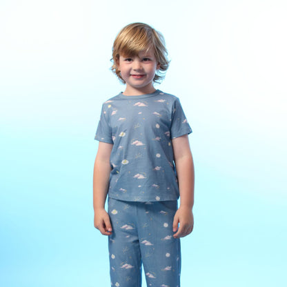 Coming Soon | Blara Organic House | Neck Pajama Set | Sunset Glow