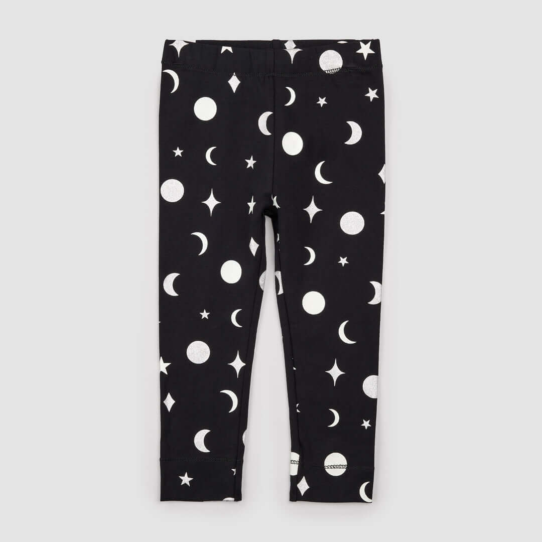 Foil Print on Black Leggings