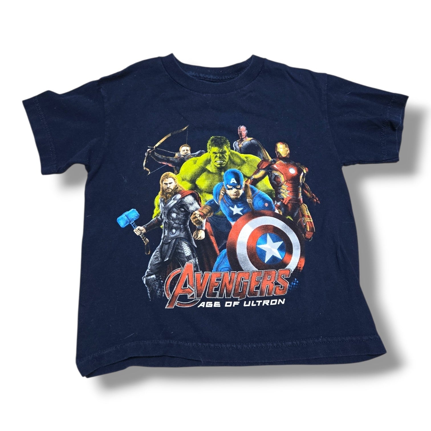 Pre-loved kids t-shirt size 6Y featuring Avengers Age of Ultron design for boys.