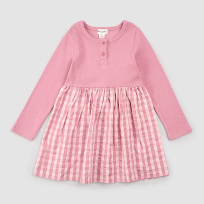 Foxglove and Plaid Seersucker Dress