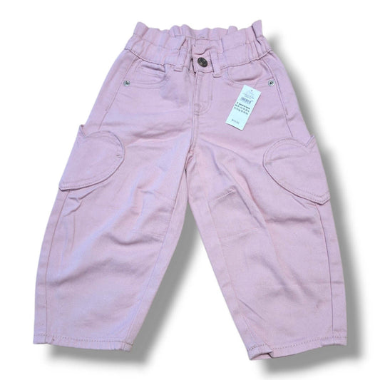 Gap 2T jeans new with tags shown in light pink color with retail tag still attached, perfect for pre-loved fashion.