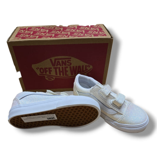 Vans size 8T new with tags, pre-loved shoes with light wear, includes original box.