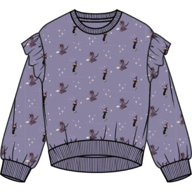 L/S SWEATSHIRT TOP KNIT-PURPLE