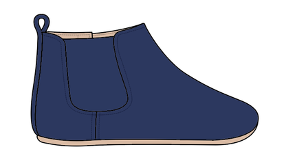 Navy Baby Chelsea Leather Boot