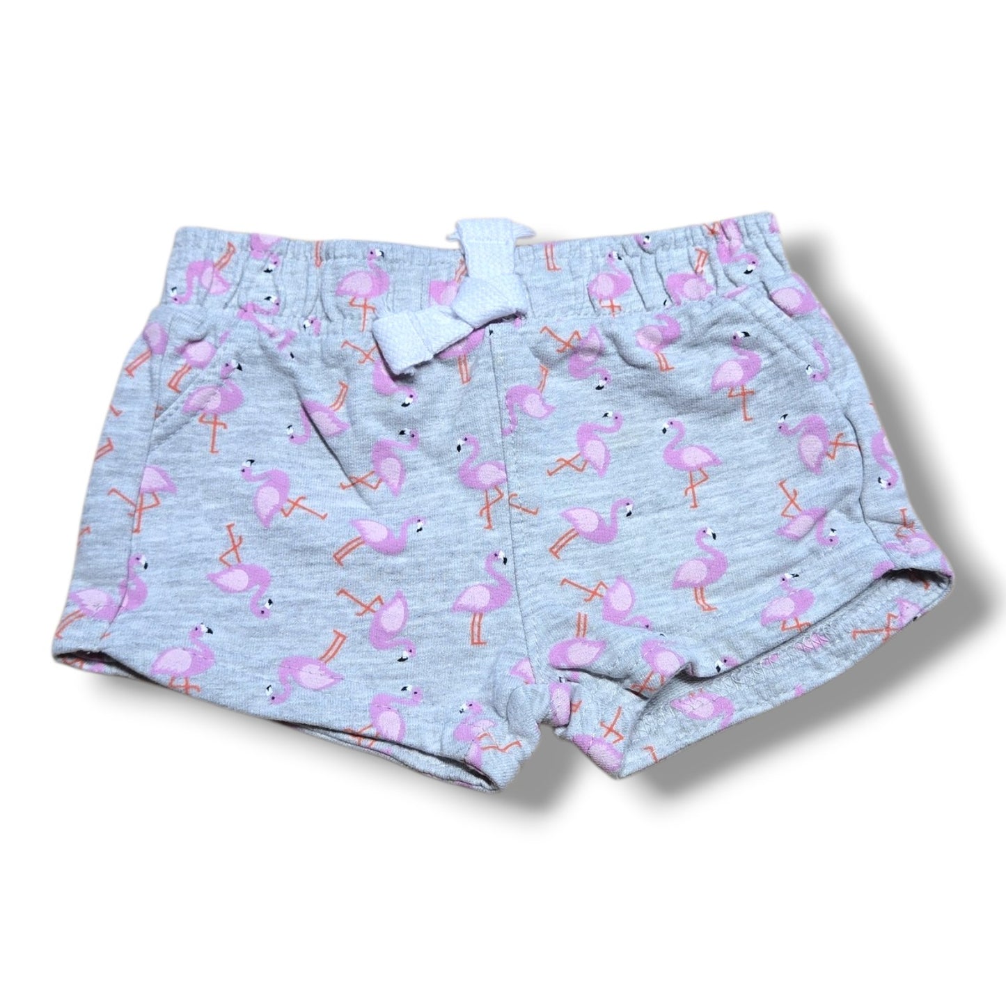 George 3/6M pink flamingo shorts, preloved quality shorts for kids, perfect for playtime and everyday wear.