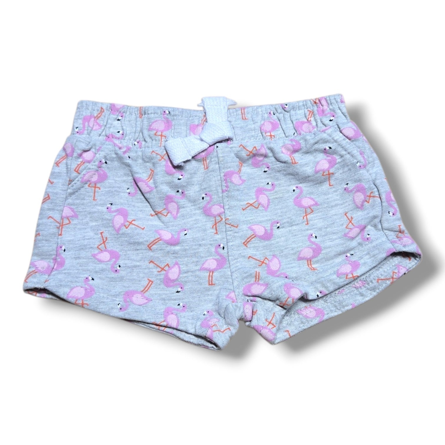 George 3/6M pink flamingo shorts, preloved quality shorts for kids, perfect for playtime and everyday wear.