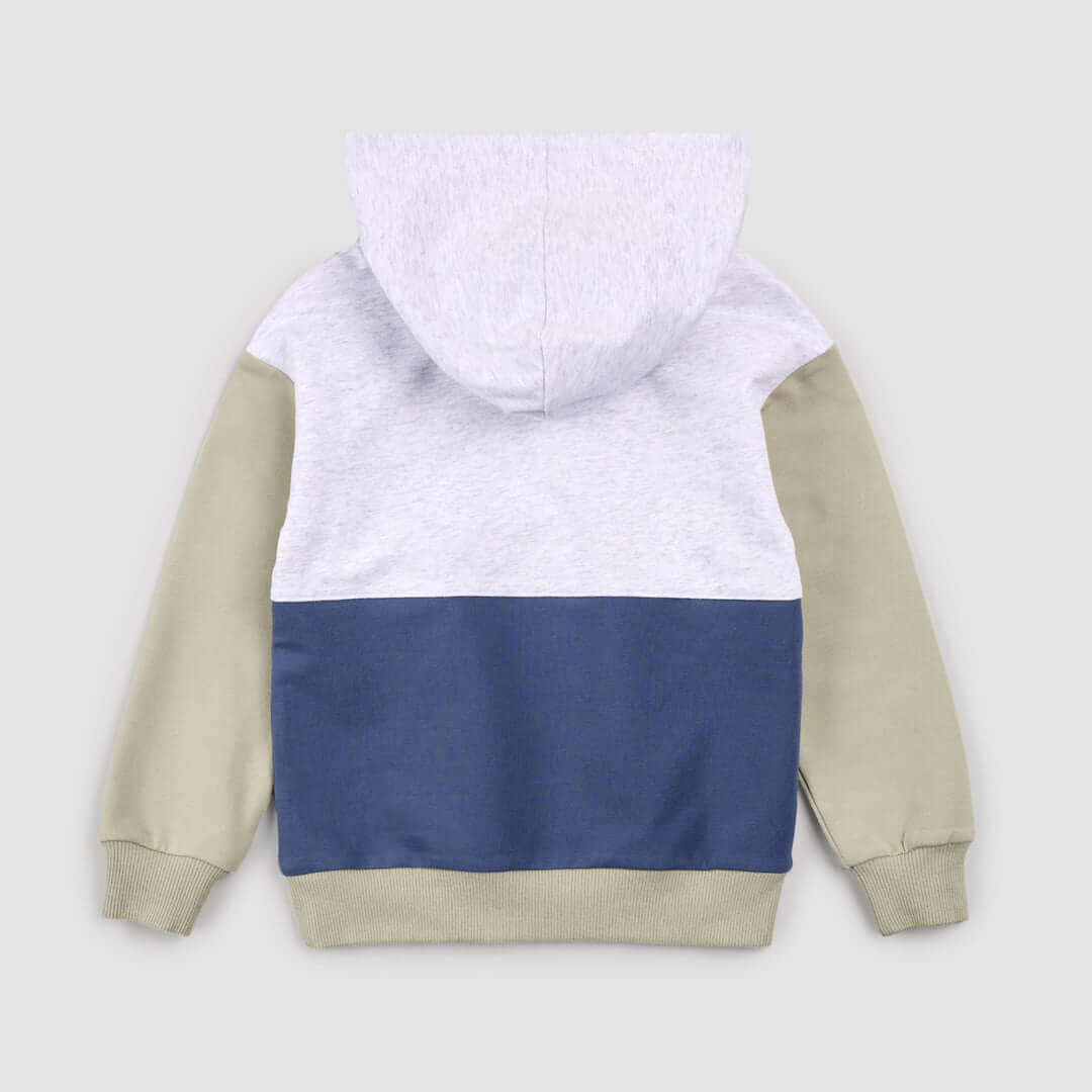 Miles Blue Color Block Hoodie