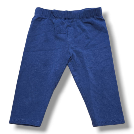 preloved navy blue leggings 3-6 months, soft navy blue leggings for infants, comfy pull-on waistband.