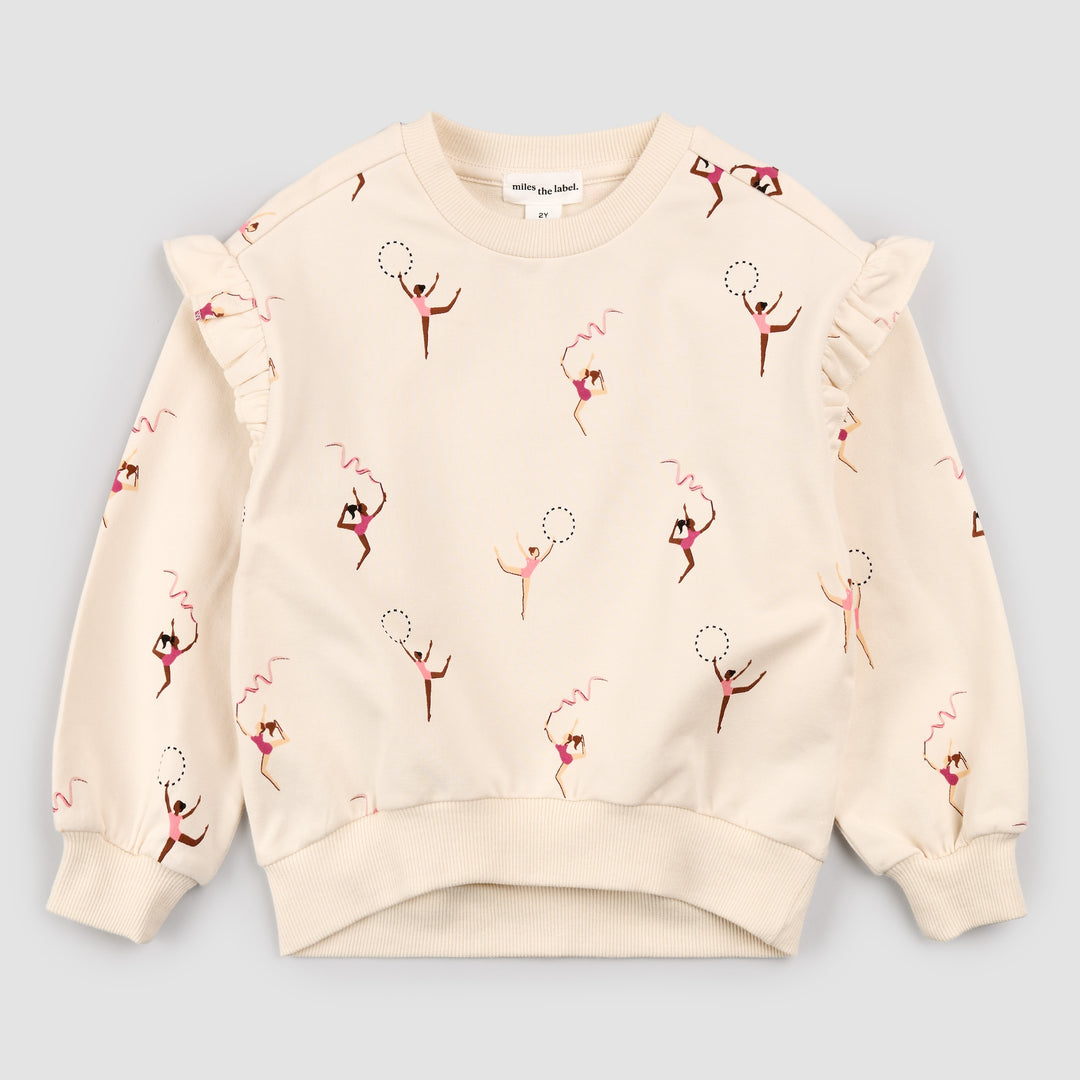 Coming Soon | Gymnast Print on Birch Long-Sleeve Top