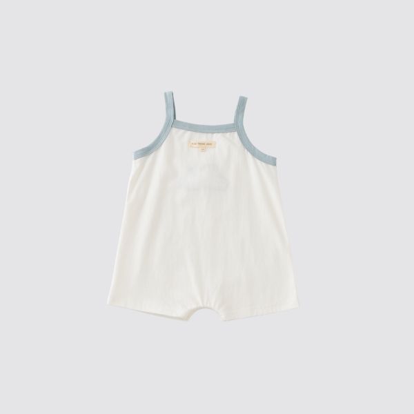 Coming Soon | Blara Organic House | Cloud Applique Romper | Blue Cloud Appliqué