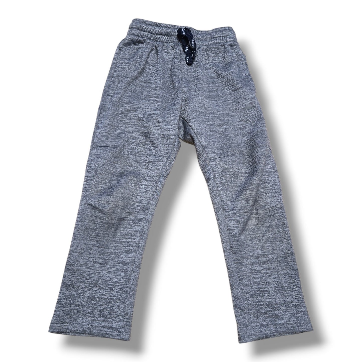 Athletic Works pre-loved athletic joggers 4/5Y with soft heather grey fabric and elastic waistband.