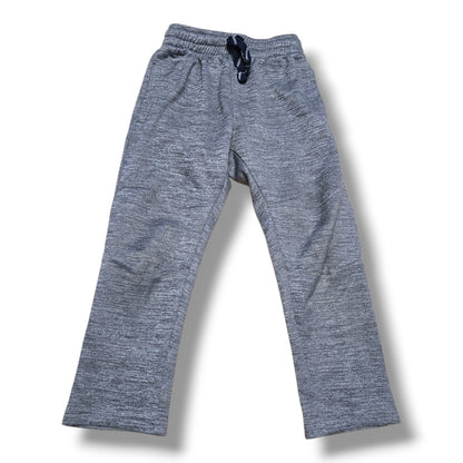 Athletic Works pre-loved athletic joggers 4/5Y with soft heather grey fabric and elastic waistband.