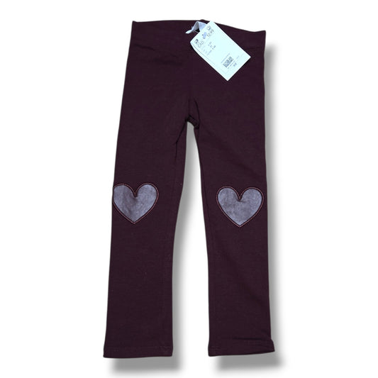 H&M 3T leggings with tags featuring heart patches and NWT retail tag $12.99.