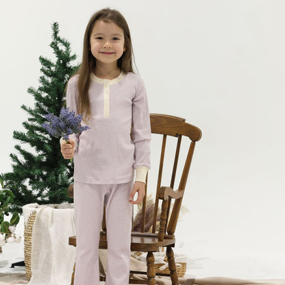 Coming Soon | Blara Organic House | Loungewear Top & Pants Set | Purple