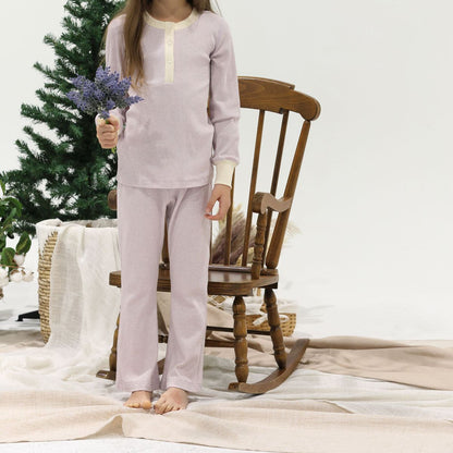 Coming Soon | Blara Organic House | Loungewear Top & Pants Set | Purple