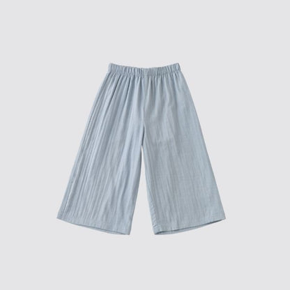 Blara Organic House | Wide Leg Denim Pants | Mist Blue