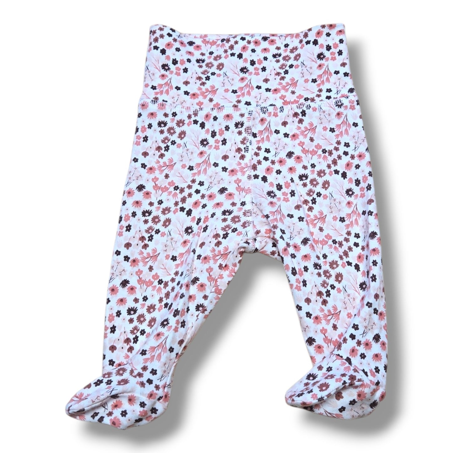 George pre-loved floral pants for baby in size 0-3 months with a comfy fold-over waistband.