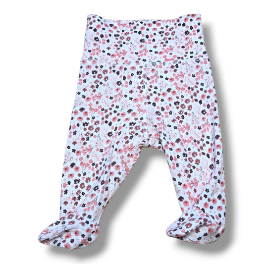 George pre-loved floral pants for baby in size 0-3 months with a comfy fold-over waistband.