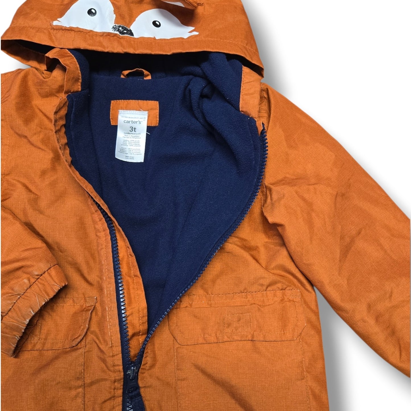 Carters | 3T | Fleece Lined Rain Coat | Pre-loved Quality
