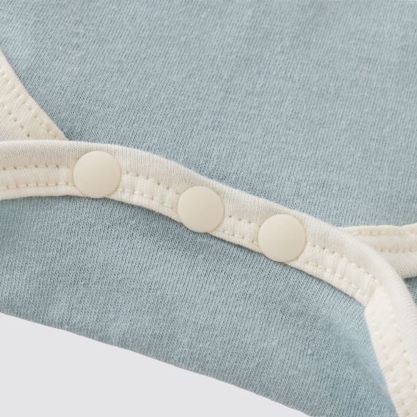 Coming Soon | Blara Organic House | Sleeveless Henley Bodysuit | Mist Blue