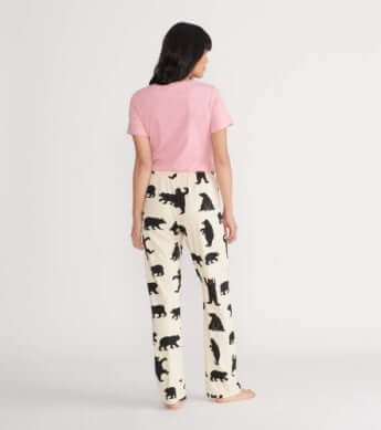 Coming Soon | Black Bears On Natural Women's Jersey Pajama Pants