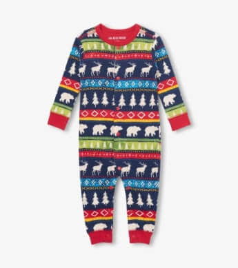 LittleBlueHousebyHatley | Navy Fair Isle Baby Union Suit