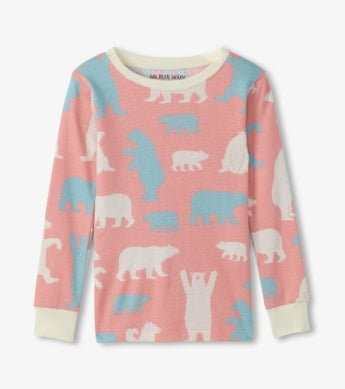 Coming Soon | Pink Polar Bears Kids Pajama Set