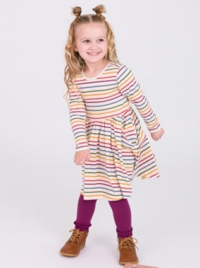 RuffleButts | Knit Long Sleeve Twirl Dress