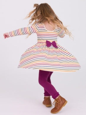 RuffleButts | Knit Long Sleeve Twirl Dress