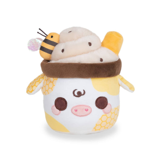 Coming Soon - Lil Series Honeycomb Mooshake (Cute Kawaii Honey Cow Plush) - Pink & Blue Kidz Clothing