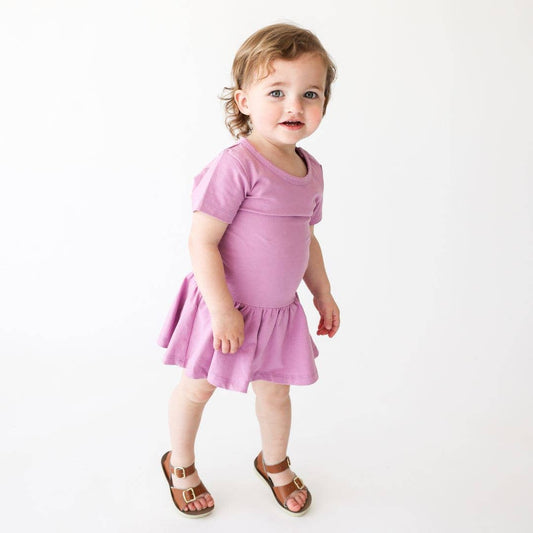 Tiny Trendsetter - LTSS21CD01 Lola & Taylor Chloe Dress - Lavender - Pink & Blue Kidz Clothing