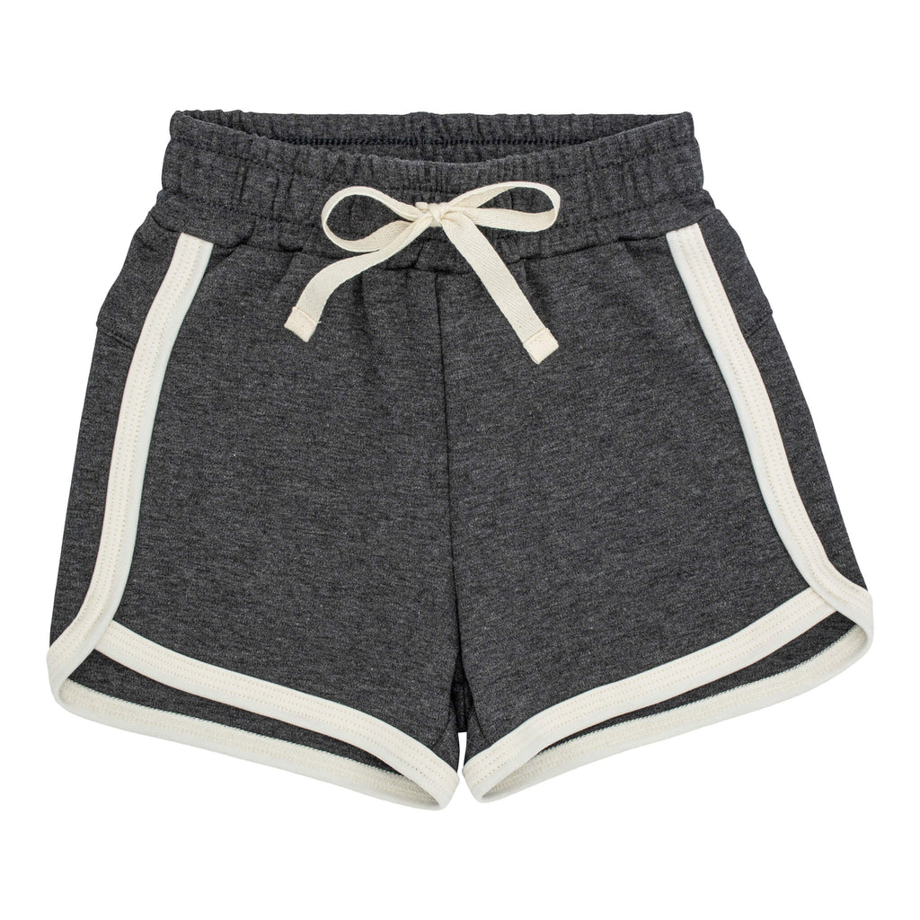 Baby/Kids Track Shorts | Charcoal - Pink & Blue Kidz Clothing