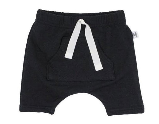 Black Front Pocket Harem Shorts - Pink & Blue Kidz Clothing